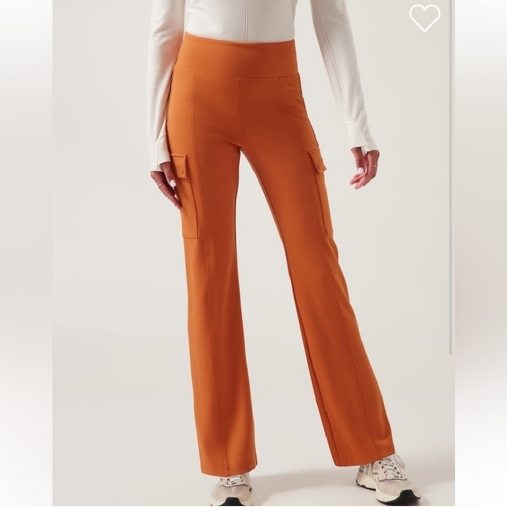Athleta Delancey Straight‎ Cargo Pant Foliage Orange Size Medium